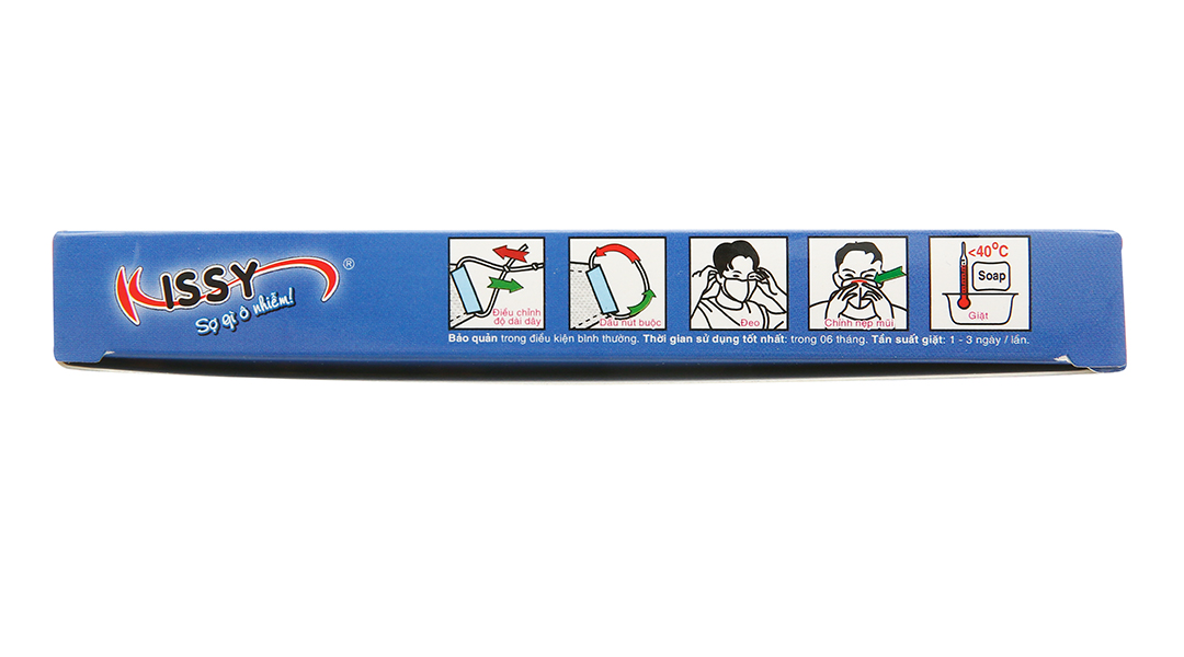 Khẩu trang vải Kissy 3 lớp có họa tiết size L hộp 1 cái - 10