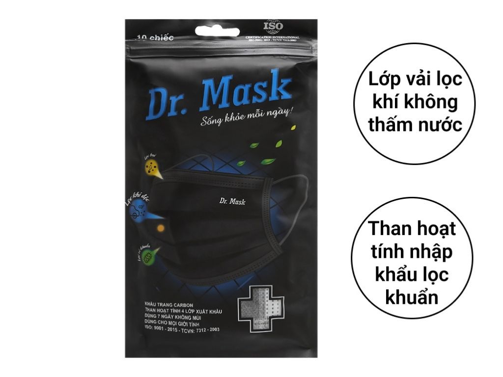 Khẩu trang 4 lớp Dr.Mask 10 cái giá tốt tại Bách hoá XANH