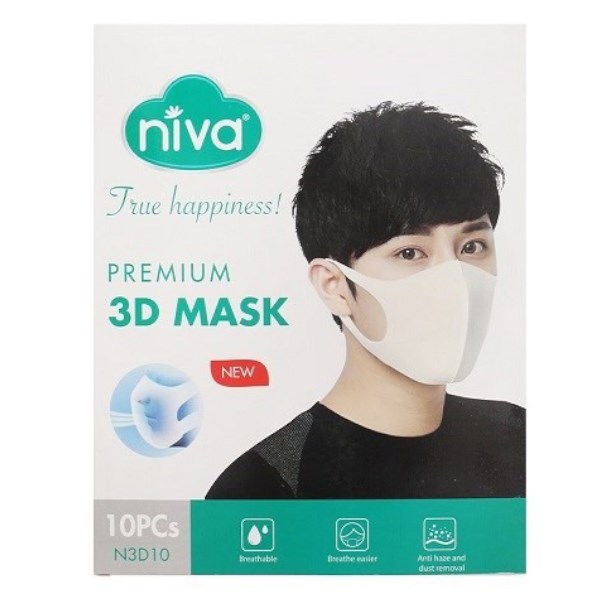 Hộp 10 cái khẩu trang y tế 3D Niva 3 lớp - AVAKids.com
