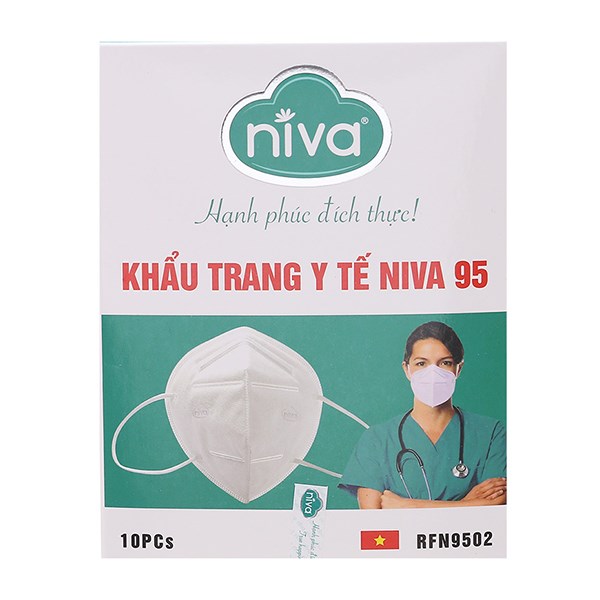 Hộp 10 cái khẩu trang y tế Niva 95 5 lớp - AVAKids.com