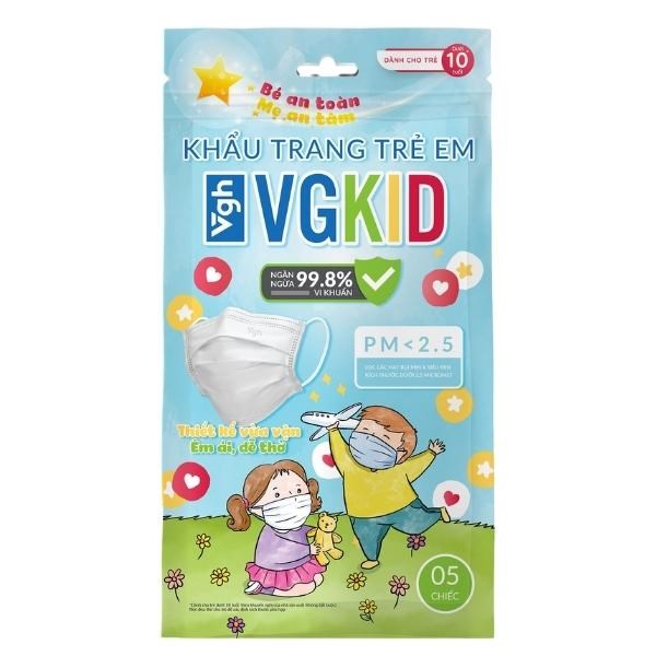 Túi 5 Cái Khẩu Trang Y Tế Cho Bé Vgh Vg Kid 3 Lớp