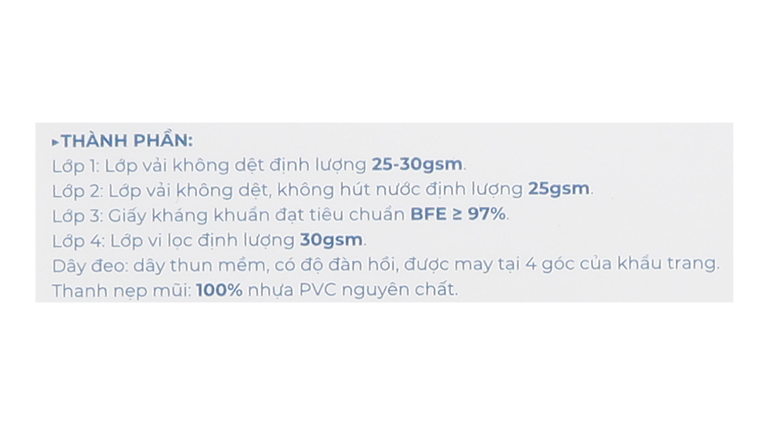 Khẩu trang y tế Mask Care 4 lớp màu xám hộp 50 cái - 11