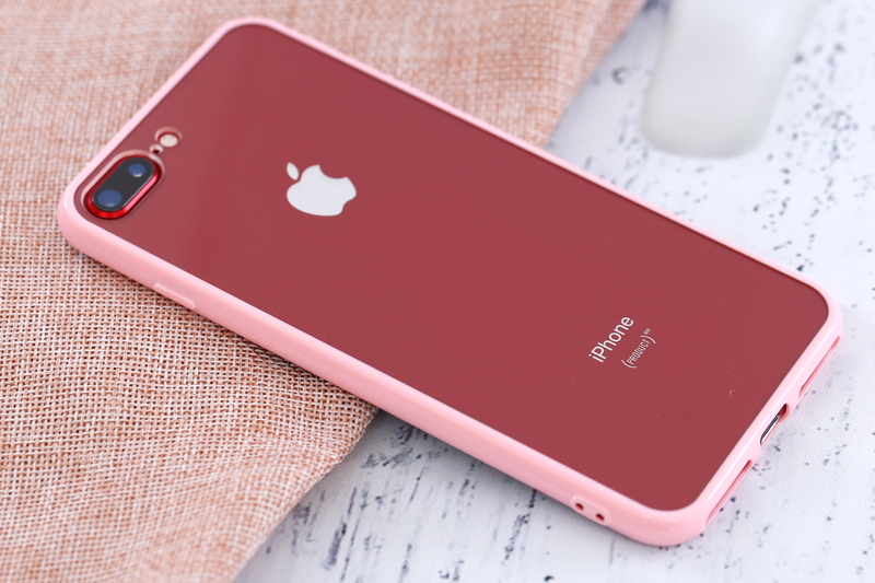 Ốp lưng iPhone 7 Plus Nhựa cứng viền dẻo New Candy JM Hồng