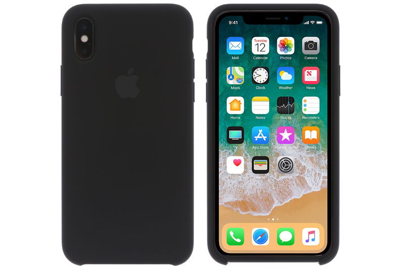 Ốp lưng iPhone X Silicone Apple MQT12 Đen Màu Đen