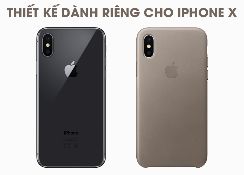 Ốp lưng iPhone X da Apple MQT92 Xám Nâu Ốp lưng iPhone X da Apple MQT92 Xám Nâu