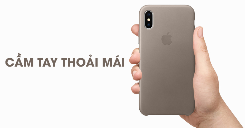 Ốp lưng iPhone X da Apple MQT92 Xám Nâu Ốp lưng iPhone X da Apple MQT92 Xám Nâu