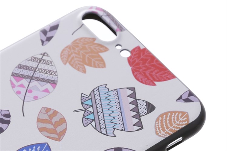 Ốp lưng iPhone 7 Plus - 8 Plus Nhựa dẻo Solid Printing JM JM171110 Lá Màu Trắng