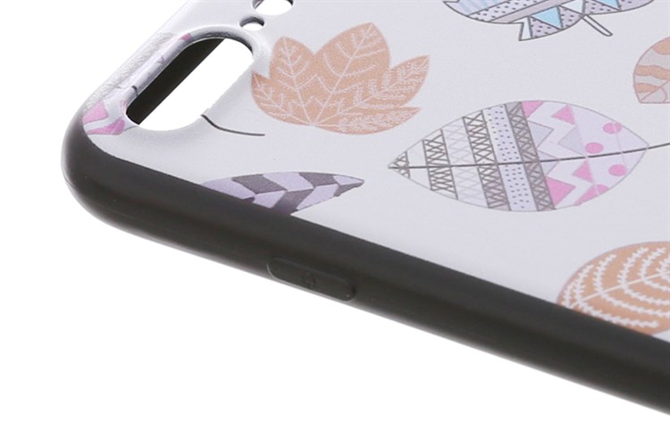 Ốp lưng iPhone 7 Plus - 8 Plus Nhựa dẻo Solid Printing JM JM171110 Lá Màu Trắng