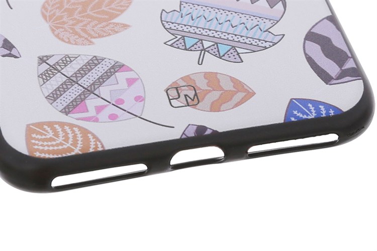 Ốp lưng iPhone 7 Plus - 8 Plus Nhựa dẻo Solid Printing JM JM171110 Lá Màu Trắng