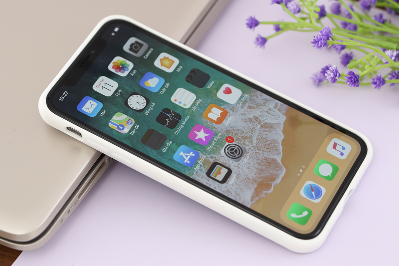 Ốp lưng iPhone X Nhựa dẻo Glass Simple