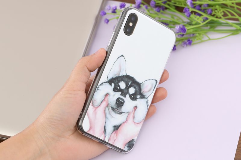 Ốp lưng iPhone X Nhựa cứng viền dẻo Cream COSANO SR171204 Husky