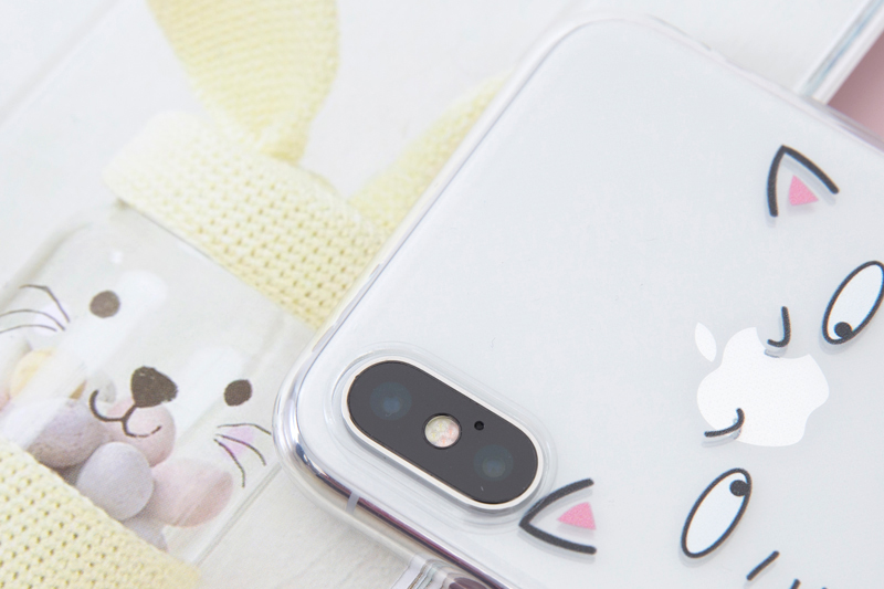 Ốp lưng iPhone X Nhựa dẻo in hình Simple JM Mặt mèo Pbag