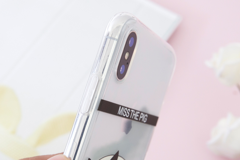 Ốp lưng iPhone X Nhựa dẻo in hình Simple JM Heo Pbag