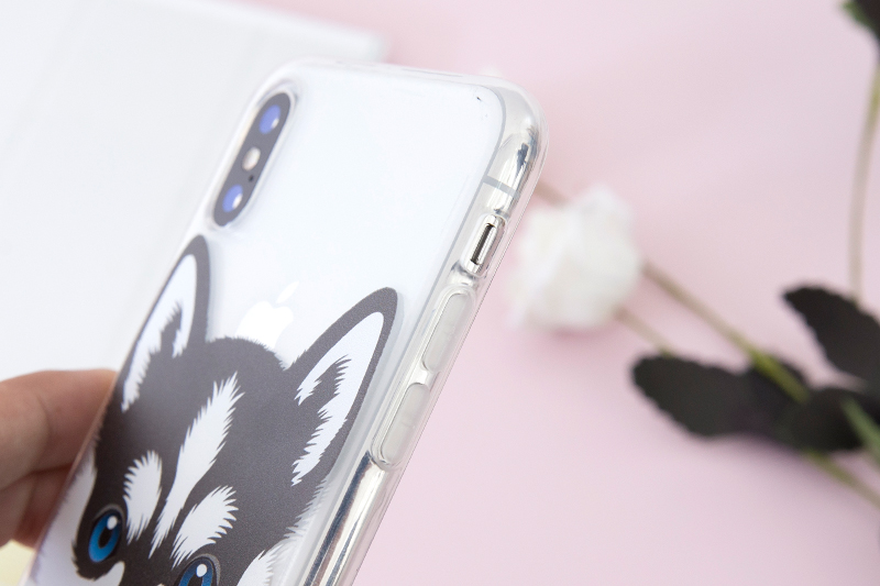 Ốp lưng iPhone X Nhựa dẻo in hình Simple JM Husky Pbag