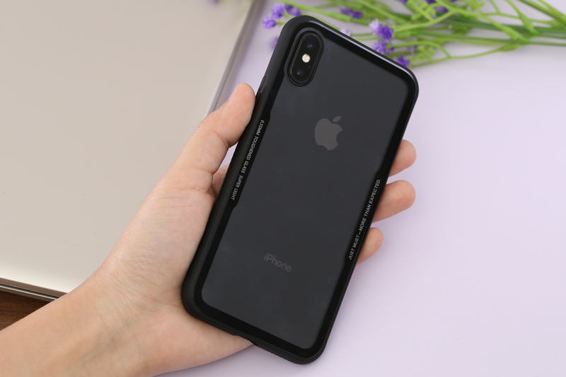 Ốp lưng iPhone X Nhựa dẻo Glass Simple