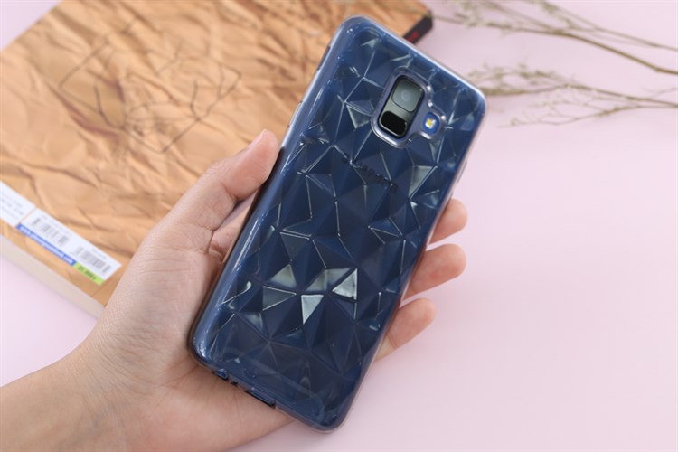 Ốp lưng Galaxy A6 Nhựa dẻo Slim TPU Jewel COSANO xám Màu Xám