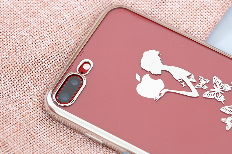 Ốp lưng iPhone 7 Plus - 8 Plus Nhựa dẻo Electroplating đầm dạ hội