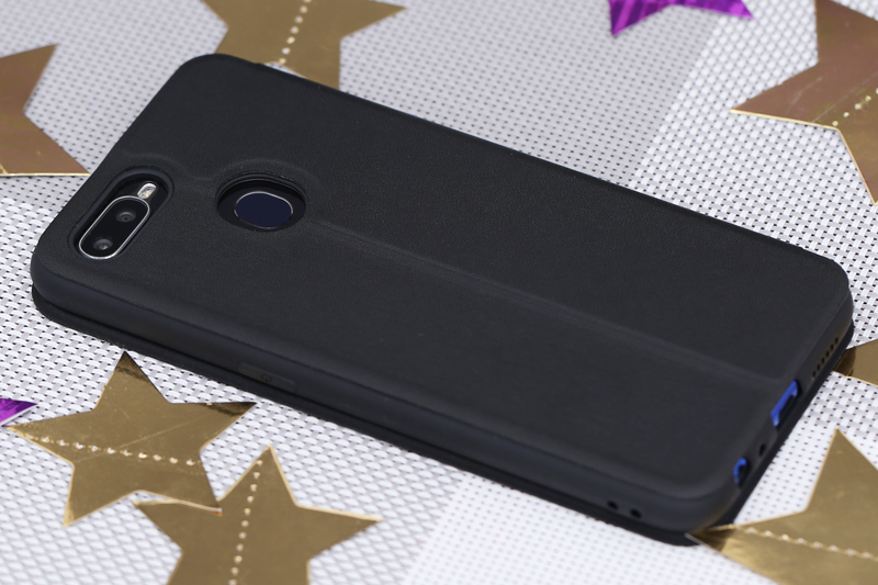 Ốp Lưng Oppo F9 Nắp Gập Techflip Iv Meeker Đen