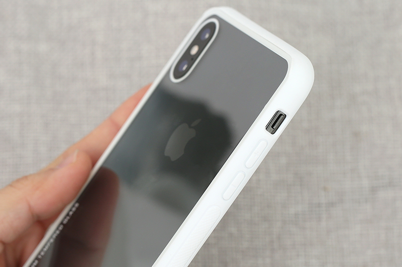 Ốp lưng iPhone XS Max Nhựa cứng viền dẻo Glass simple II JM