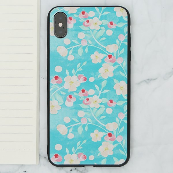 Ốp lưng iPhone XS Max Nhựa dẻo Solid print MEEKER TS007 Vườn hoa