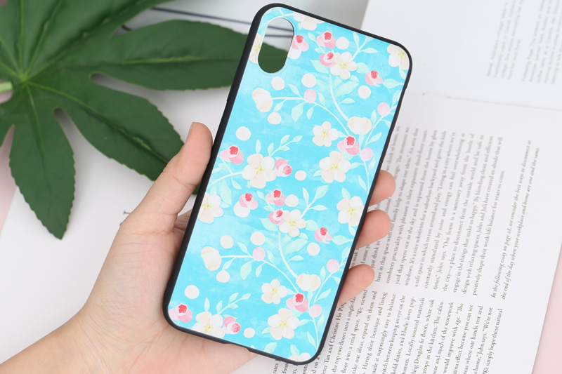 Ốp lưng iPhone XS Max Nhựa dẻo Solid print MEEKER TS007 Vườn hoa