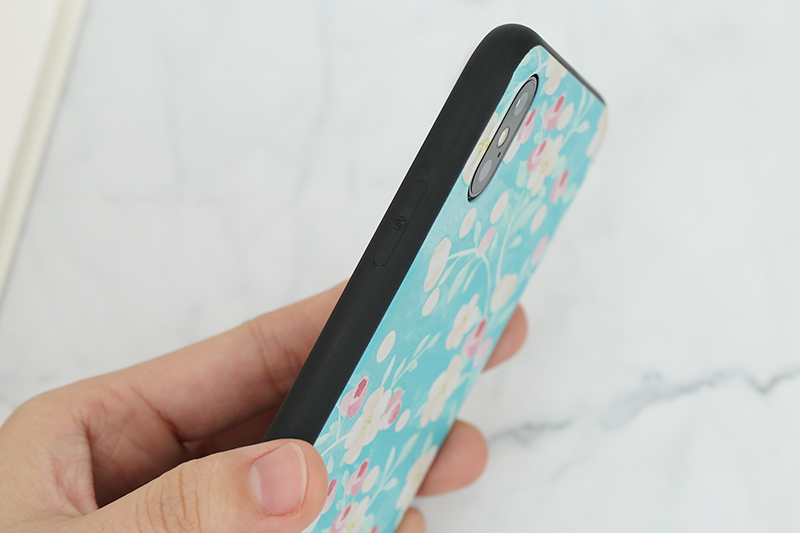 Ốp lưng iPhone XS Max Nhựa dẻo Solid print MEEKER TS007 Vườn hoa