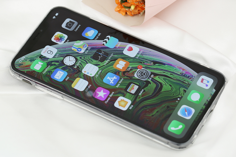 Ốp lưng iPhone XS Max Nhựa dẻo solid in hình COSANO SR171106 Hoa