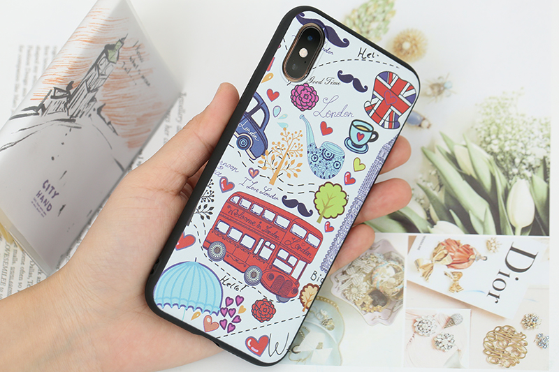 Ốp lưng iPhone XS Nhựa dẻo Solid print MEEKER TS002 London