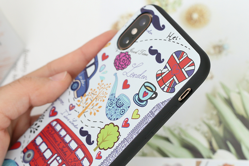 Ốp lưng iPhone XS Nhựa dẻo Solid print MEEKER TS002 London