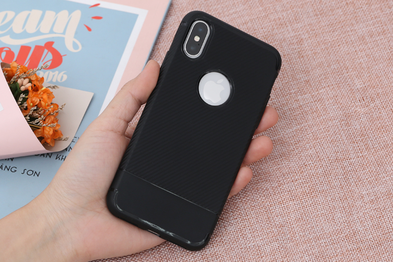 Ốp lưng iPhone X-XS Nhựa dẻo New Carbon Fibre COSANO