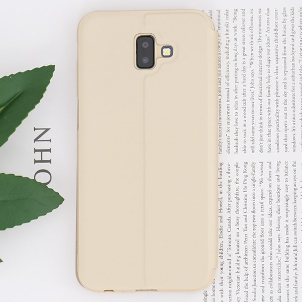 Ốp lưng Galaxy J6+ Nắp gập Techflip IV MEEKER Gold