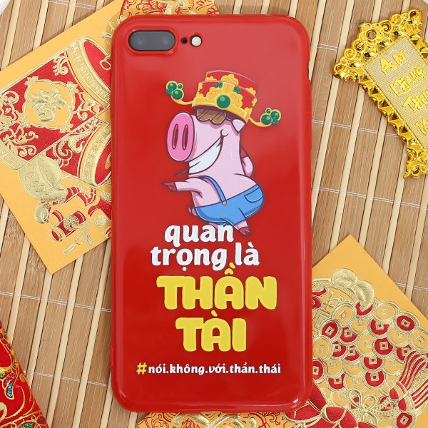 Ốp lưng iPhone 7/8+ Nhựa dẻo TPU Emboss Printing COSANO SR18110101 Thần tài