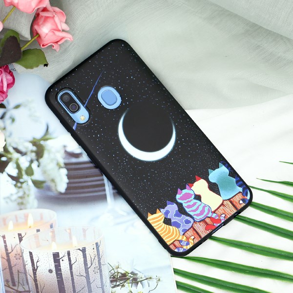 Ốp lưng Galaxy A30 Nhựa dẻo TPU PRINTING OSMIA CK190307 Trăng mèo