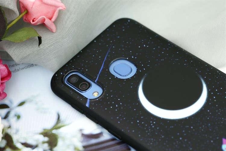 Ốp lưng Galaxy A30 Nhựa dẻo TPU PRINTING OSMIA CK190307 Trăng mèo Màu Đen