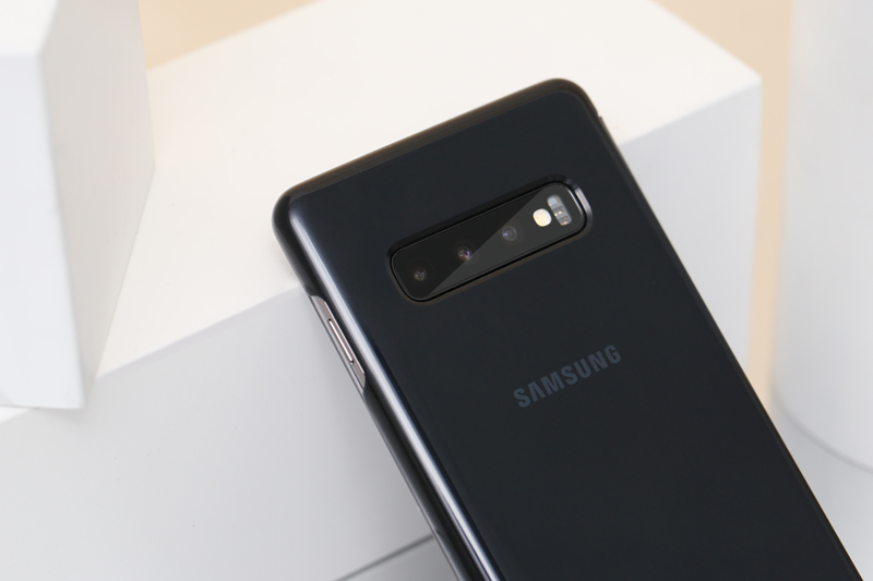 Ốp Lưng Nắp Gập Galaxy S10+ Clear View Samsung Đen