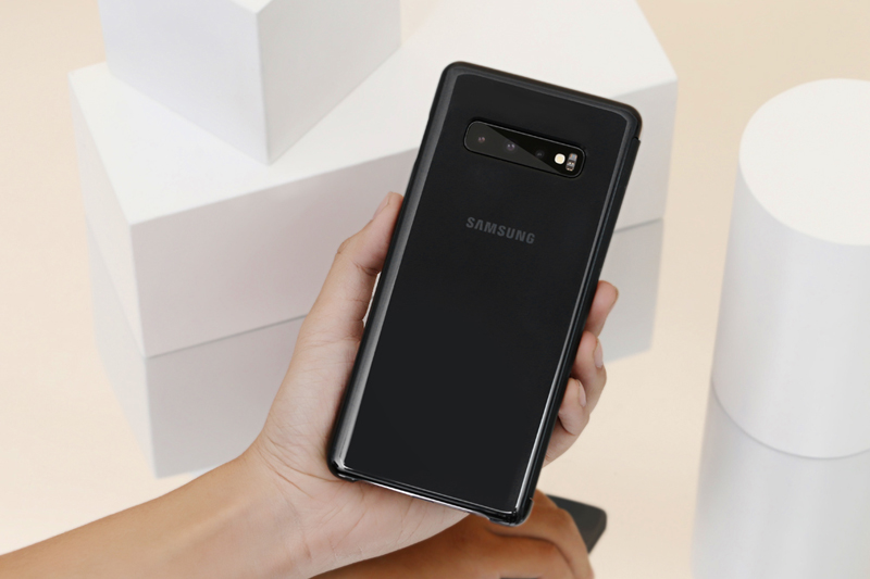 Ốp lưng nắp gập Clear View Galaxy S10 plus Samsung