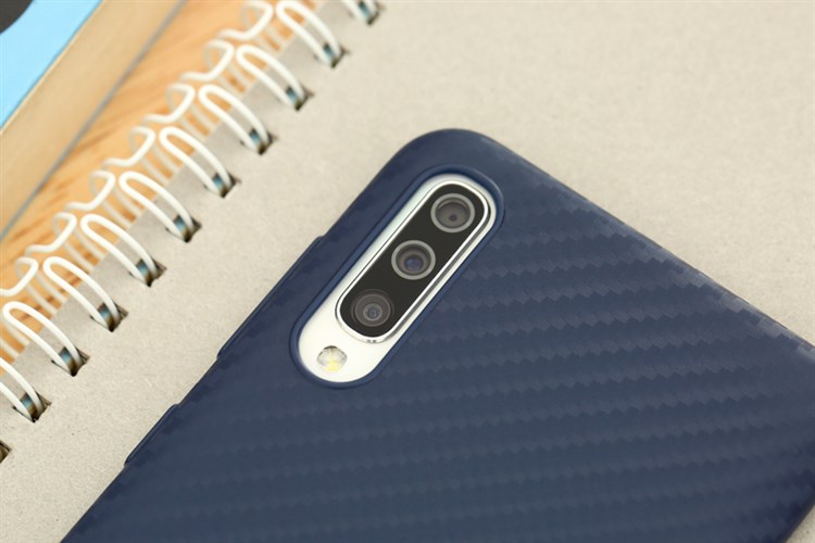 Ốp lưng Galaxy A50/A50s Nhựa dẻo Carbon Fibre COSANO Màu Xanh Navy