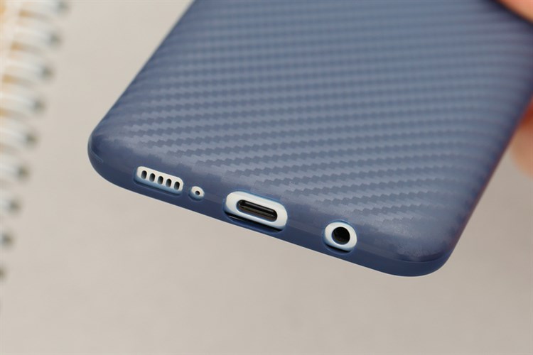 Ốp lưng Galaxy A50/A50s Nhựa dẻo Carbon Fibre COSANO Màu Xanh Navy