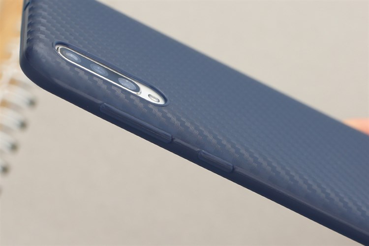 Ốp lưng Galaxy A50/A50s Nhựa dẻo Carbon Fibre COSANO Màu Xanh Navy