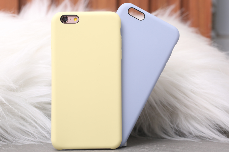 Ốp lưng iPhone 6/6s+ nhựa dẻo LIQUID SILICONE B JM Vàng dịu