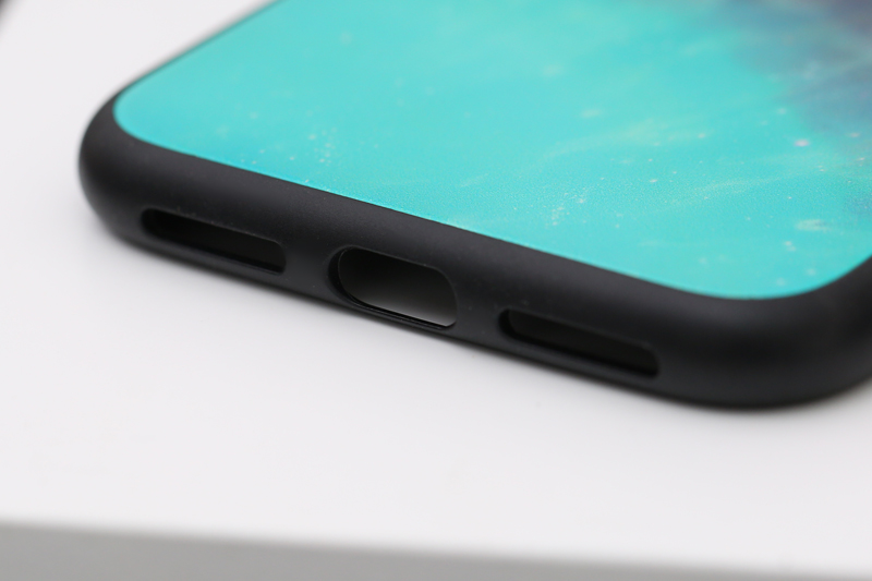 Ốp lưng iPhone X/Xs Nhựa cứng viền dẻo Tempered glass OSMIA CKTG555 Thiên hà