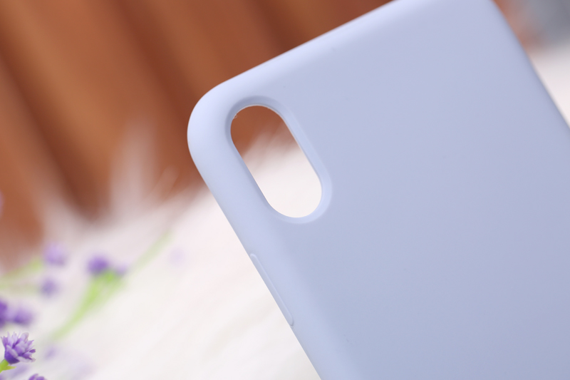 Ốp lưng iPhone XS Max Nhựa dẻo LIQUID SILICONE B JM khói