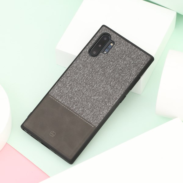 Ốp lưng Galaxy Note 10 Plus nhựa cứng viền dẻo Chick II JM Xám