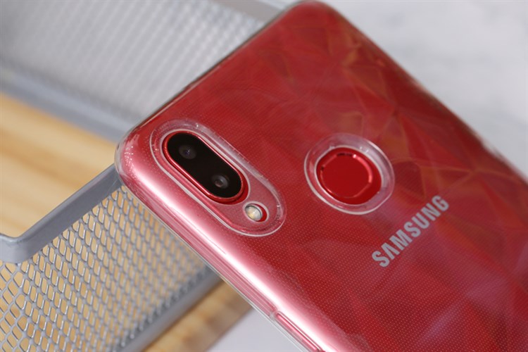 Ốp lưng Galaxy A10s Nhựa dẻo Slim TPU Jewel Pattern COSANO Màu Trắng