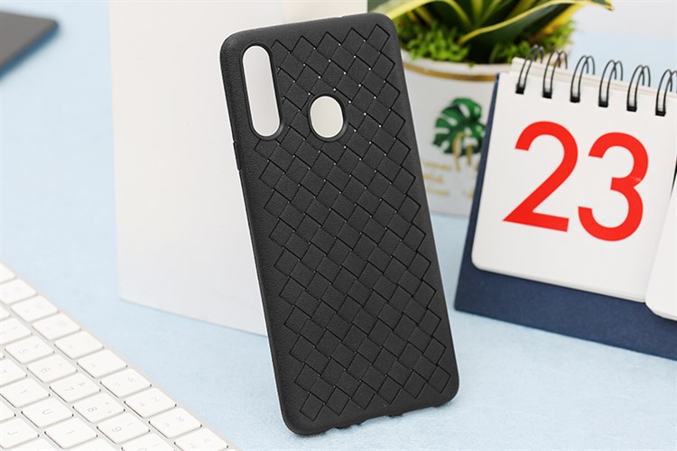 Ốp lưng Galaxy A20s Nhựa dẻo Woven TPU case OSMIA Màu Đen