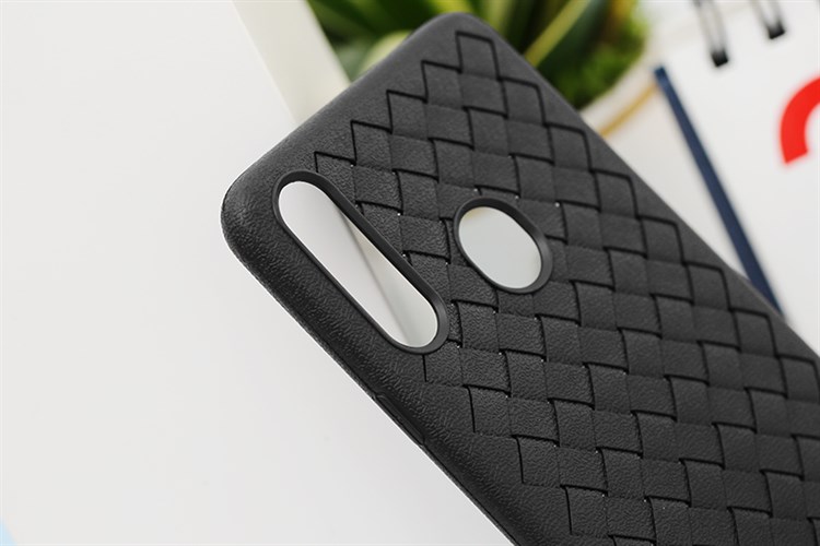 Ốp lưng Galaxy A20s Nhựa dẻo Woven TPU case OSMIA Màu Đen