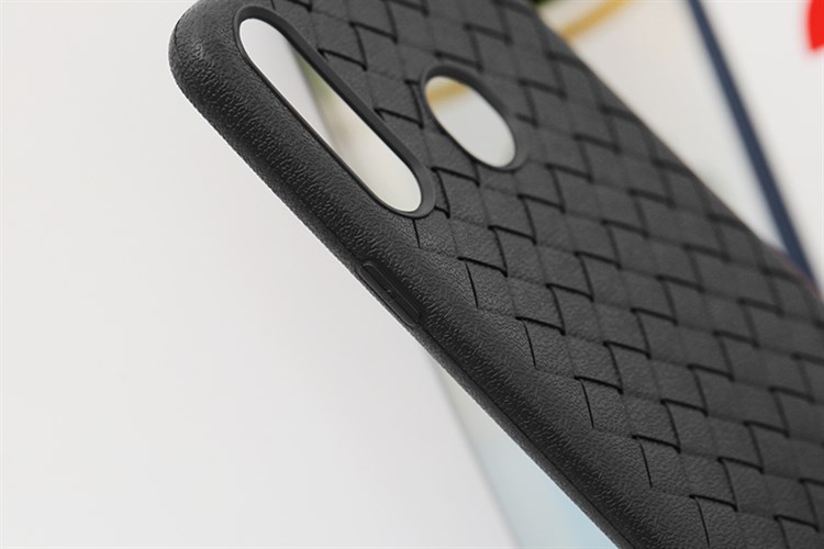 Ốp lưng Galaxy A20s Nhựa dẻo Woven TPU case OSMIA Màu Đen