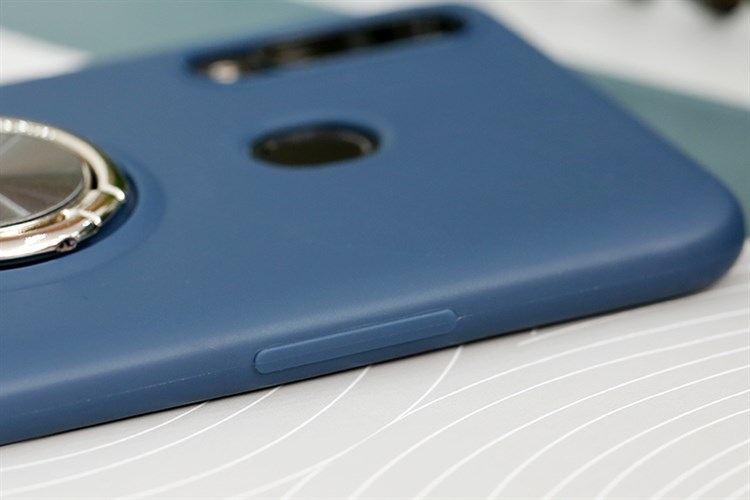 Ốp lưng Galaxy A20s Nhựa dẻo Ring Silicone COSANO Màu Xanh Navy