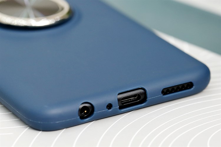 Ốp lưng Galaxy A20s Nhựa dẻo Ring Silicone COSANO Màu Xanh Navy