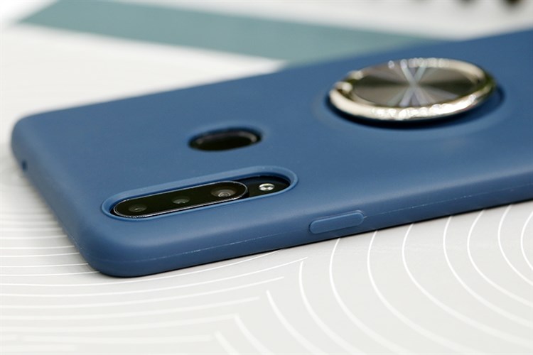 Ốp lưng Galaxy A20s Nhựa dẻo Ring Silicone COSANO Màu Xanh Navy